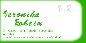 veronika roheim business card